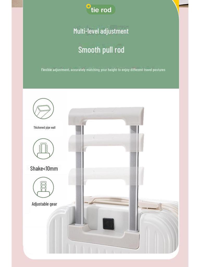 18-calowa damska skórzana walizka na kółkach: Mini walizka z blokadą hasła dla dzieci i na podróż