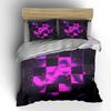 Purple Glow Wall Decor Set Multiple Sizes Kid'S And Adults' Bedroom Exquisite 3Pc Bedding Set, Gift