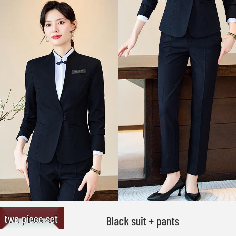 High-End Women's Workwear Set: Business Suit, Hotel Reception, Flight Attendant, Beauty Salon Uniform