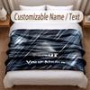 Fendt Printed Flannel Blanket Custom Name Text Soft Warm Throw For Bedroom Holiday Gift