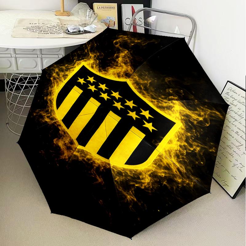 Peñarol Football Club Umbrella Folding Umbrella, Automatic Umbrella 8-Frame for Travel, Camping Use Gift for Halloween Christmas