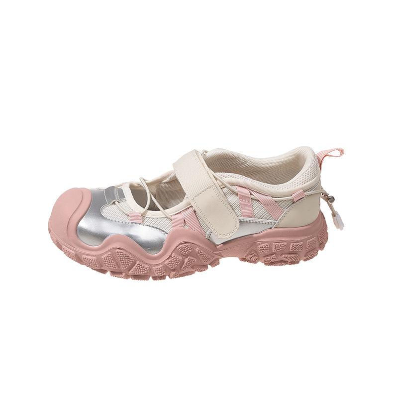 

Thick-soled ugly cute big-headed dad shoes women s spring and autumn versatile sports Mary Jane shoes fashion and leisure 40