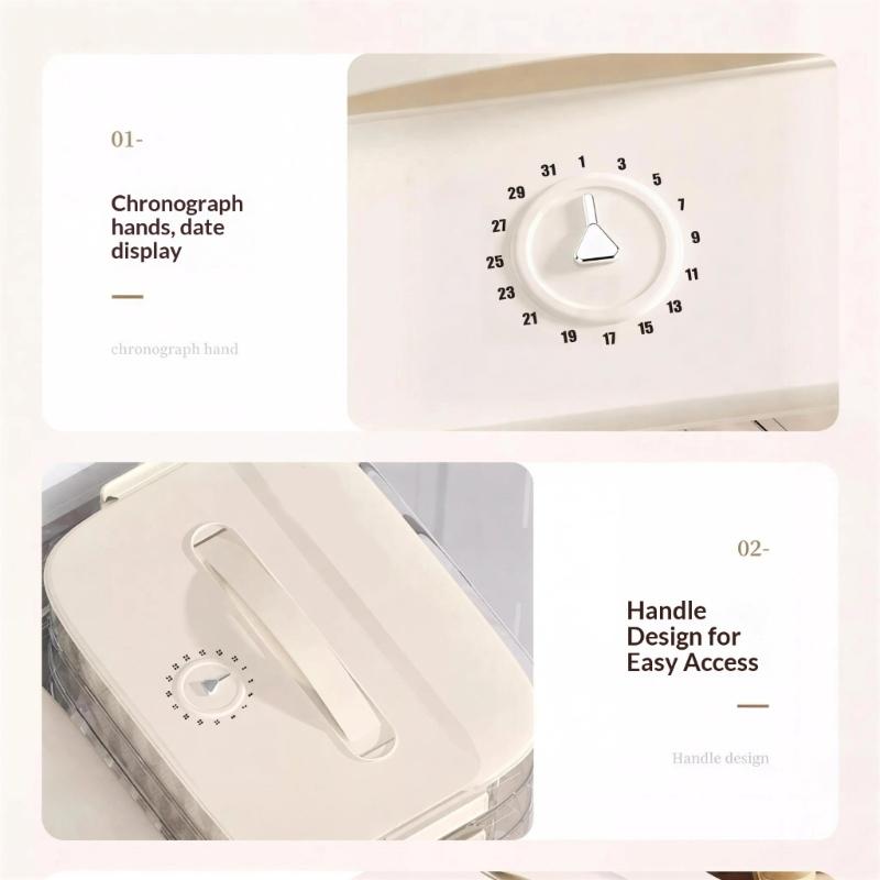 Dumpling Organizers Box Featuring Stackable Designs and Easy Cleaning PP Materials for Kitchen Refrigerator Storage