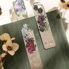 1pc Vintage Metal Bookmark, Romantic Flower Series For Planner, Hanging Decor, Book Clips, School Supplies, Back To School