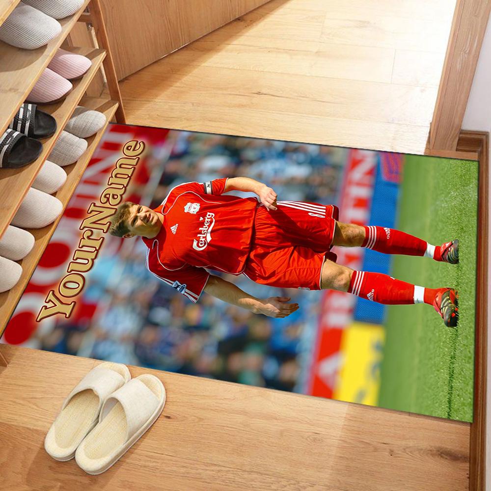 Liverpool Customize Your Name Floor Rug Office Rug Design for Bedrooms Hallway Living Rooms Balcony Antislip Carpet Anime Office Decor
