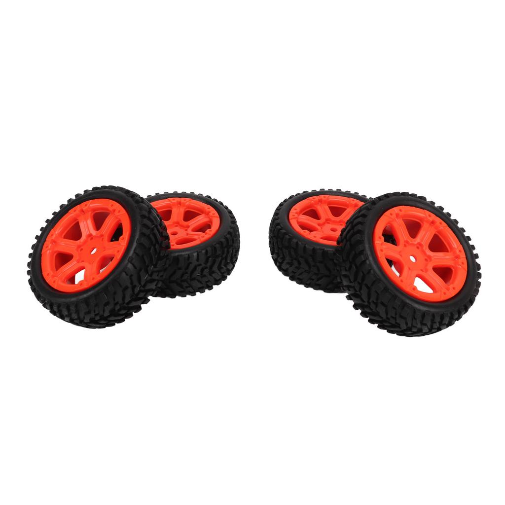 4PCS RC Rubber Tyre 12mm Hex Wheel Rims Rubber Tires Set RC Upgrade Replacement Tyres for 116