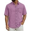 Mens Casual Shirts Short Sleeve Button Down Shirt Mens Summer Shirts Lightweight Comfortable Mens Shirts Casual for Daily Wear