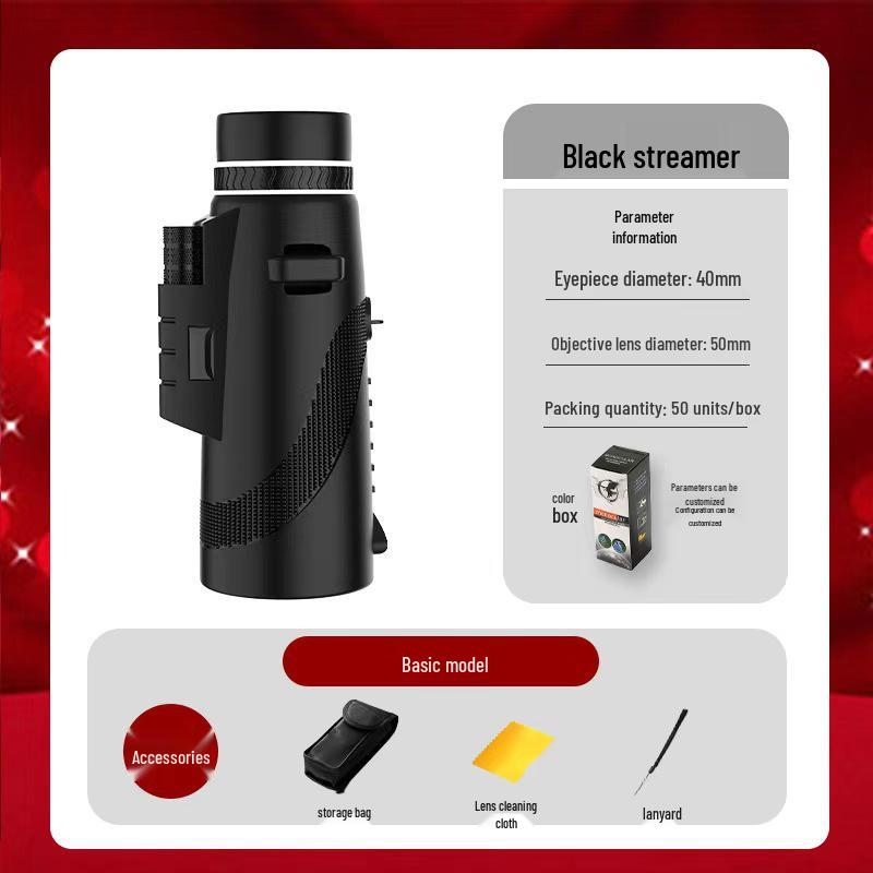 High-Definition Monocular Telescope with Night Vision for Outdoor and Mobile Photography