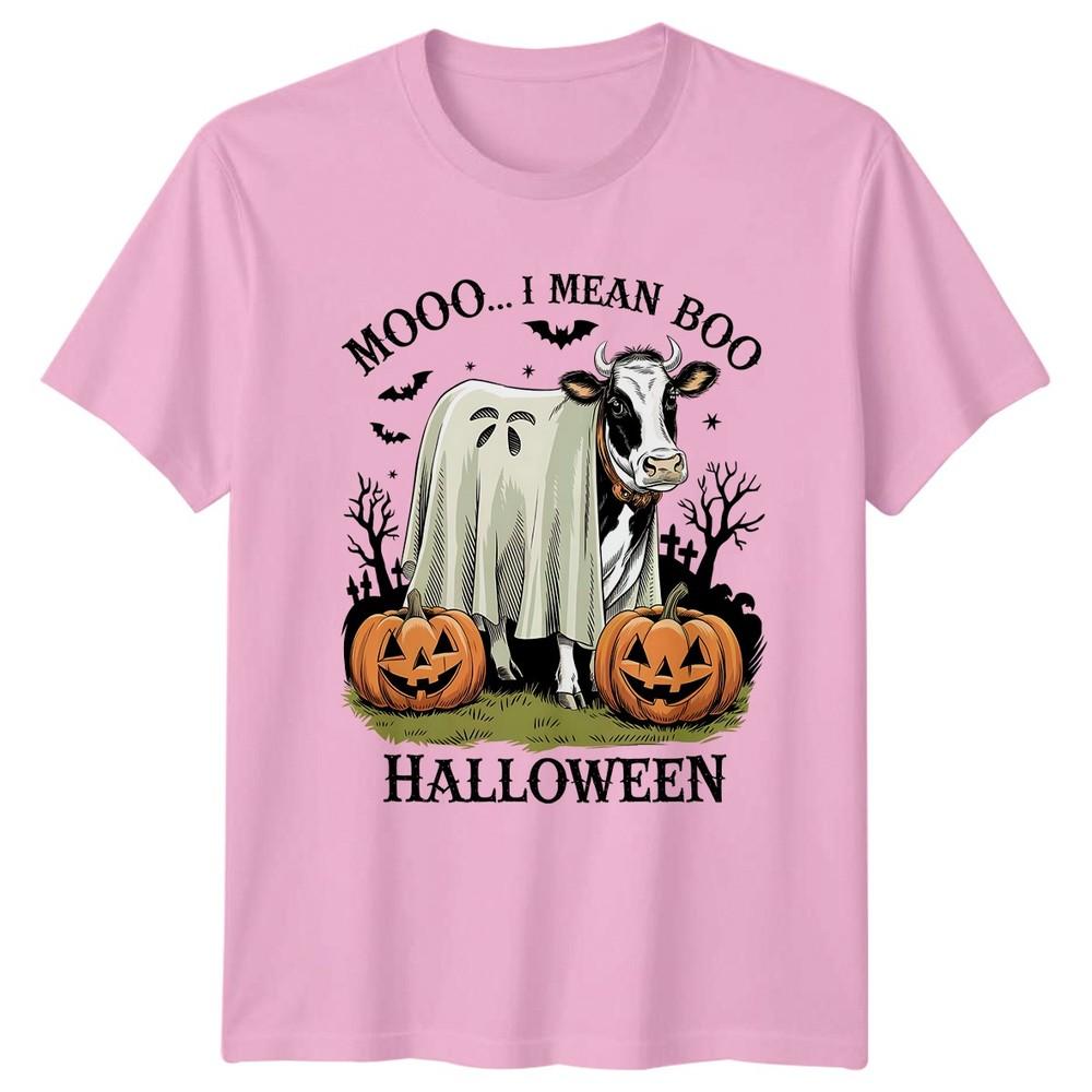 Mooo I Mean Boo TShirt Ghost Cow Halloween Halloween Gift For Him And Her
