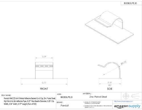 Panduit Fixtures VHB Adhesive Metal Cord Clips MACC25-AV-D