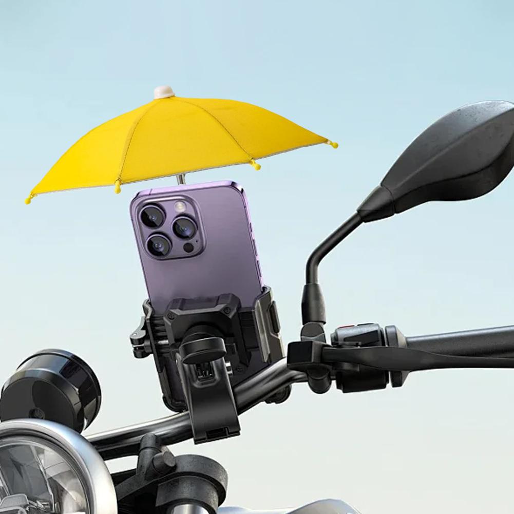 Portable Mini Umbrella Phone Stand, Universal Phone Umbrella for Outdoor Rain & Sun Waterproof Sun Shade Holder for Smartphones