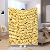 Instant-Nudel-Decke Einzelseitiger 2D-Druck Weiche Flanell-Fleece-Kuscheldecke für Bett Couch Sofa Lustiges Essen Für Feinschmecker