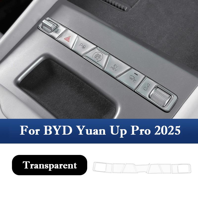 For BYD Yuan Up Pro 2024 2025 Central Control Panel Button Sticker Drop Glue Button Protection Interior Decor Accessories