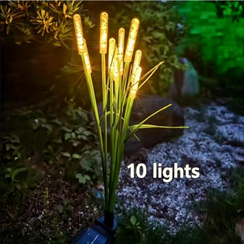 LED Solar Reed Garden Lights Outdoor Waterproof Swaying Decorative Lamp Outside Landscape Lighting For Patio Yard Pathway