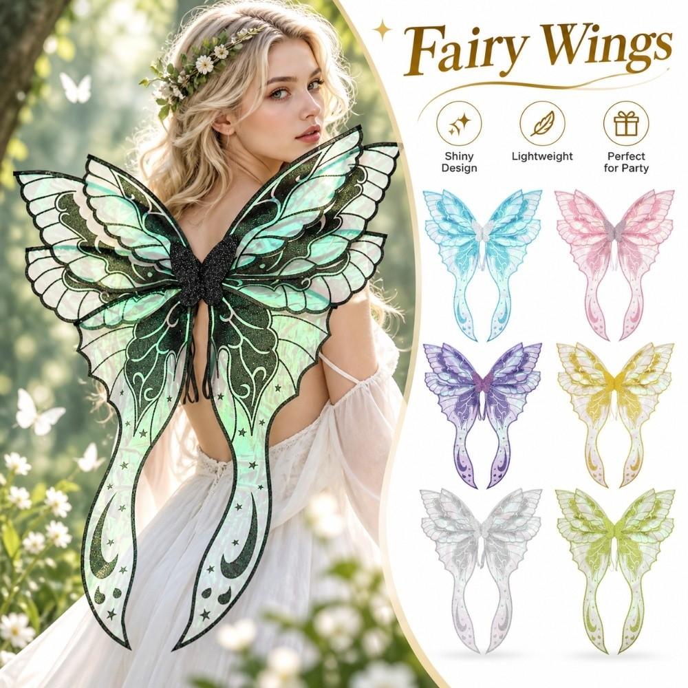 Colorful Butterfly Wings Wearable Angel Wings Magical Elf Cosplay Wing  for Women Girls