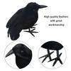1 Set Feathered Crow Statue Handmade Realistic Looking Foam Fake Crow Ornament Indoor Outdoor Party Decoration