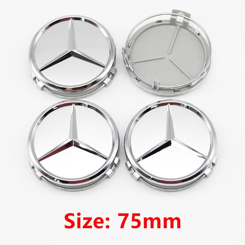 4Pcs 75mm ABS  Car Wheel Center Hubcaps For Mercedes Benz W211 W205 Hub Caps W213 W203 C218 A207 CLA CLS Automotive Accessories CL1