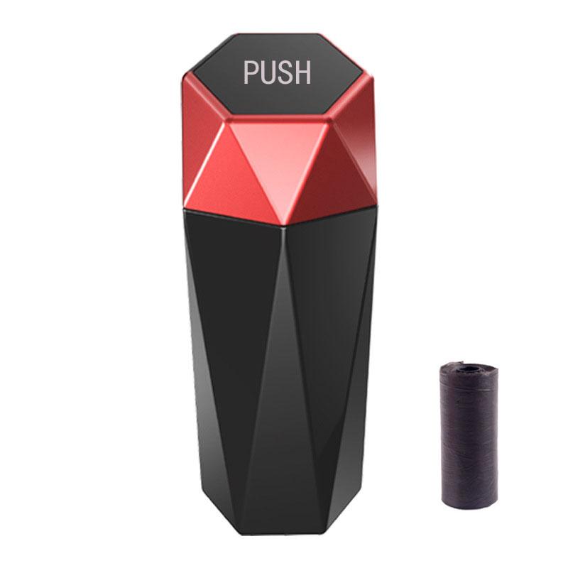 

Мини-автомобильный мусорный бак, мусорная корзина, органайзер для мусора, кейс для хранения с крышкой, 15 прикрепленных мусорных мешков, аксессуары для автомобильного контейнера для хранения красный