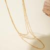 Personalized Minimalist Metallic Three-Layer Thin Chain Necklace Ladies' Party Gifts Fashionable Jewelry
