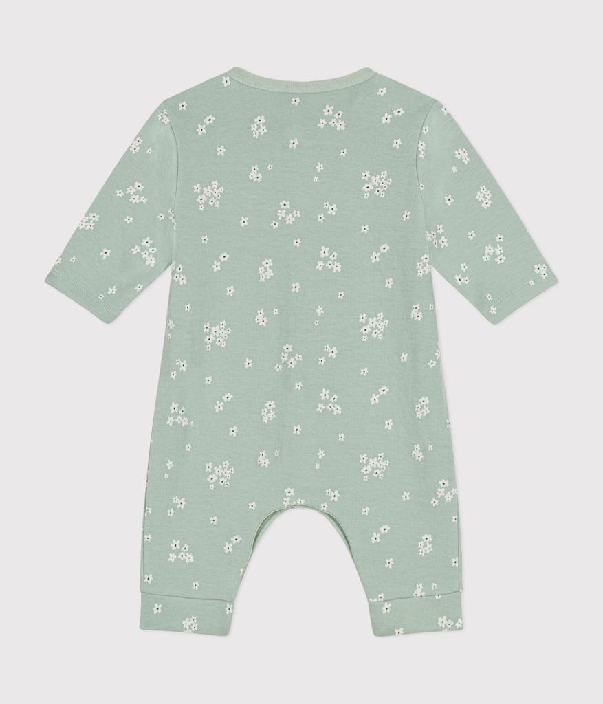 Cubic Jumpsuit A0B76 Light 3 months 60cm [Petit Bateau] Green/Multicolor