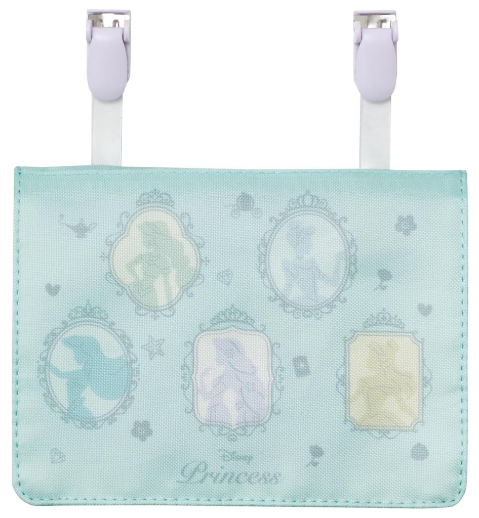 Skater Travel Pocket Pouch with Shoulder 11cm H x 14cm W x 3cm Disney Princess Silhouette for Girls ODKP2-A Strap, 2-Way, D,