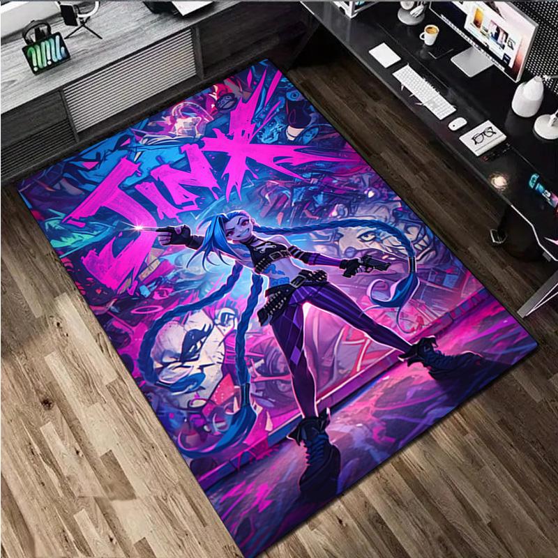 Jinx Fantasy Warrior Home carpet Office Decorative Carpet For Living Room Bedroom Door Mat Floor Rug Computer Chair Area Rug