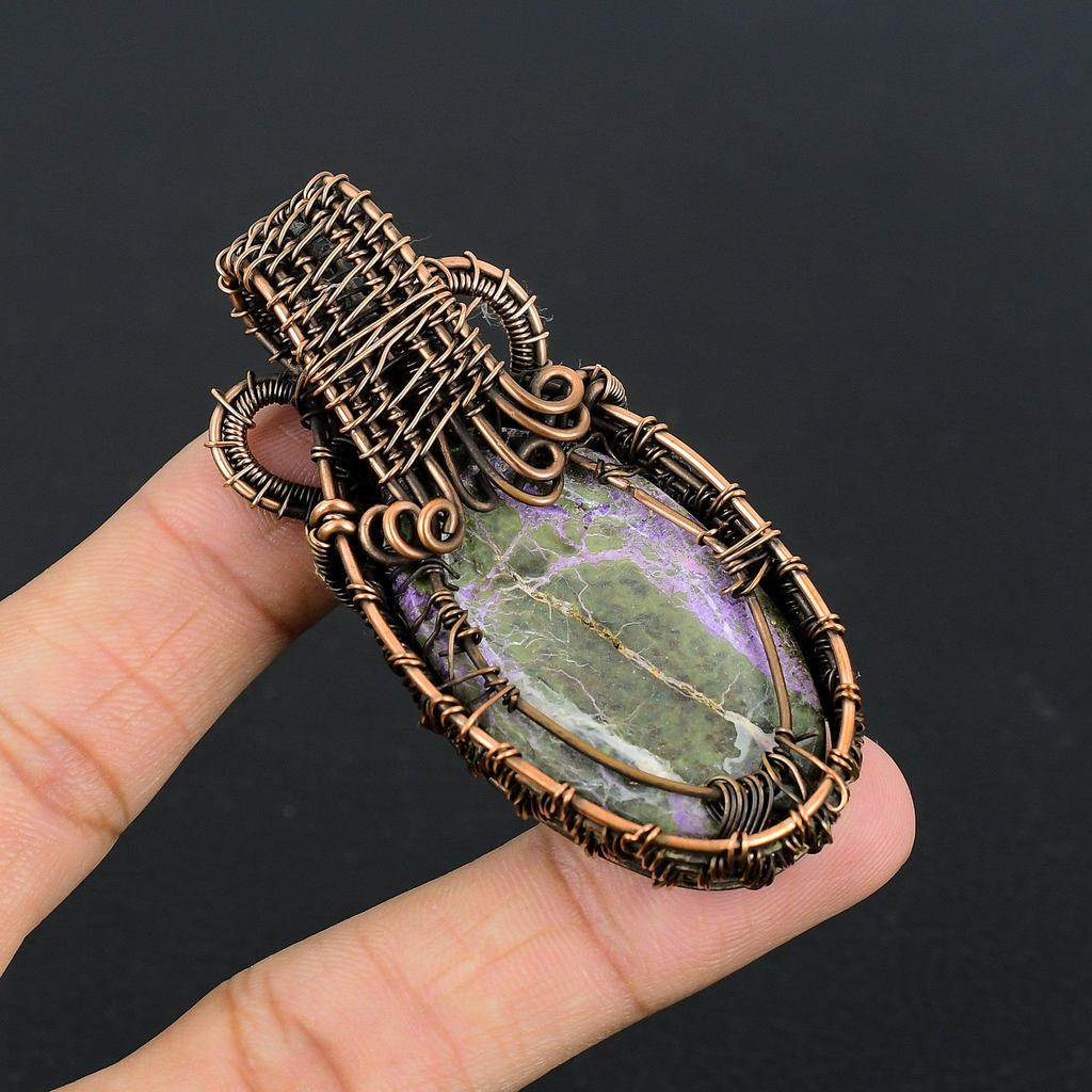 Tree Of Life Purpurite Jewelry, 999 Copper Wire Wrapped Pendant Handmade Gemstone Jewelry, Gifts For Wife Brand New Pendant