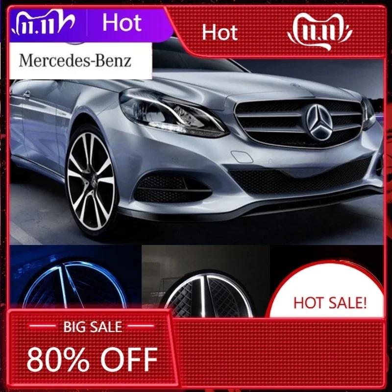 Pegatina de Coche Nueva 2025 Para Coche Mercedes Benz Logo Parrilla Delantera Luz Cara del Espejo Insignia LED Para Mercedes Benz W166 GLS350 AMG/GLS63