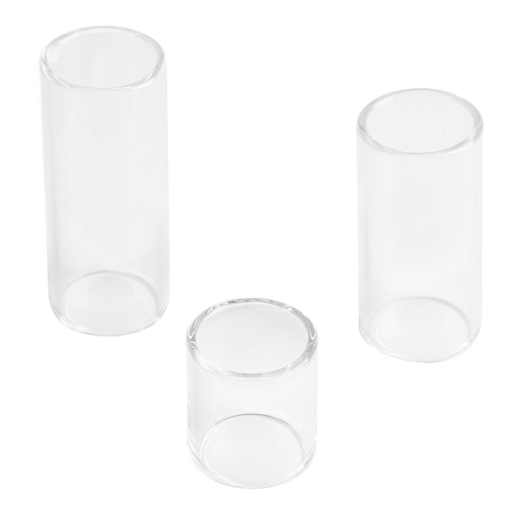 3Pcs Guitar Slide Glass Finger Slider Instrument Accessory for Playing Performance