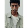 H M Regular Fit Canvas oversHirt pistacHio Green