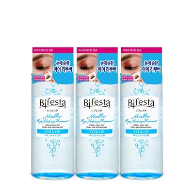 Bifesta Micellar Eye Makeup Remover, 145ml, 3 Pieces