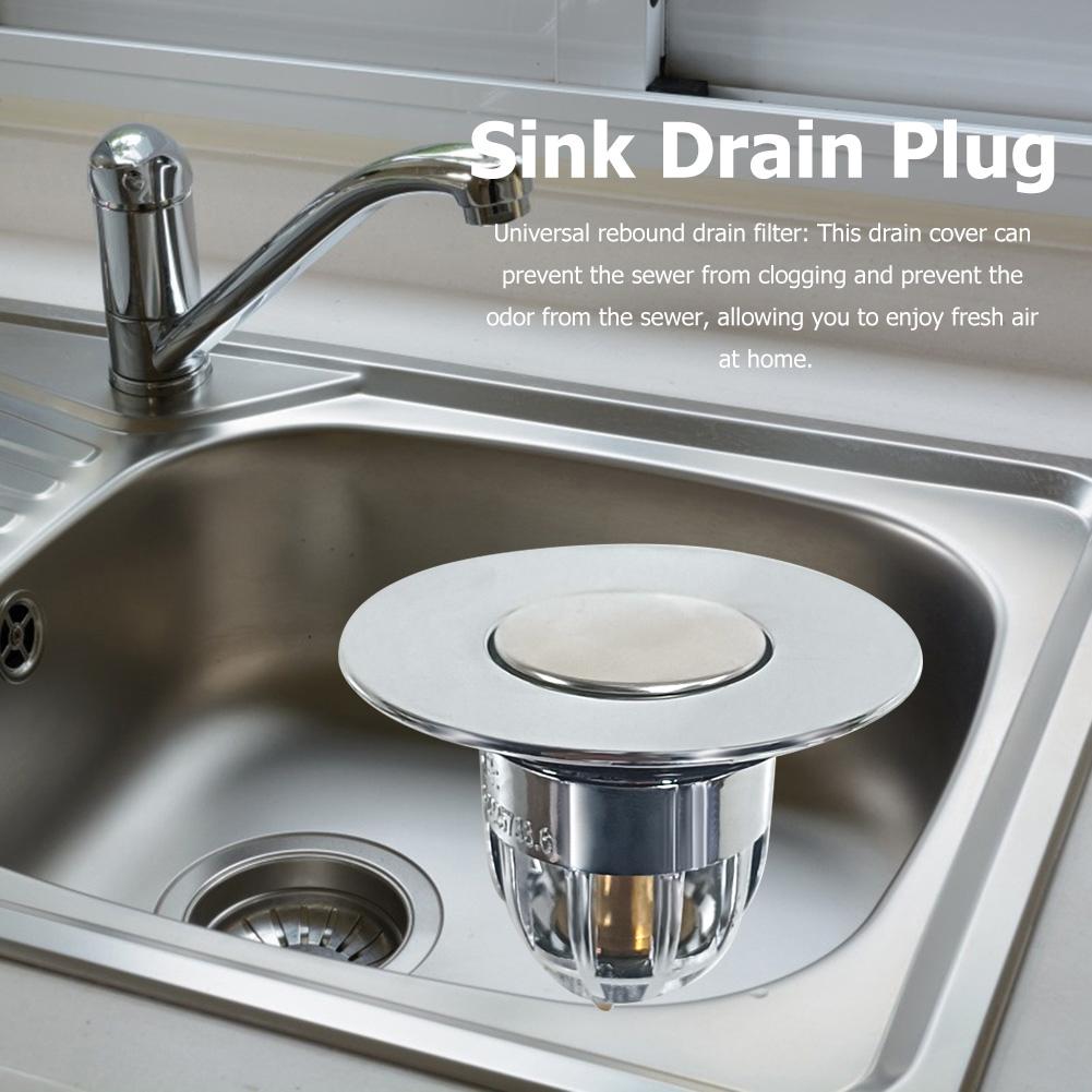 Sink Plug Drain Strainer Shower Prevent Clogging Sink Drain Bounce Plug Washbasin Bathroom Water Stopper Cover