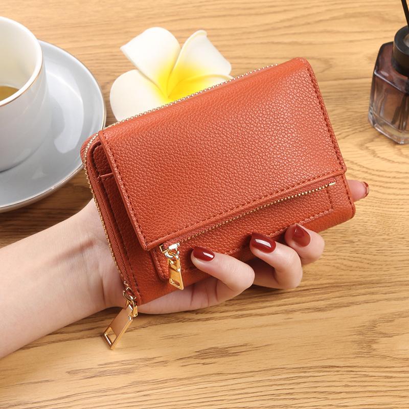 Soft Face Zero Wallet for Women, Short Zipper Bag, Fashionable Handbag, Card Slot Women's Bag