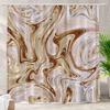 Marble Shower Curtain, Modern Abstract Bath Curtain for Bathroom Bathtub, Luxury Watercolor Marble Ink Shower Curtain with Hooks