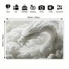 2D Majestätischer Chinesischer Drache Wandteppich Weiße Wolken Mystischer Wandhintergrund
