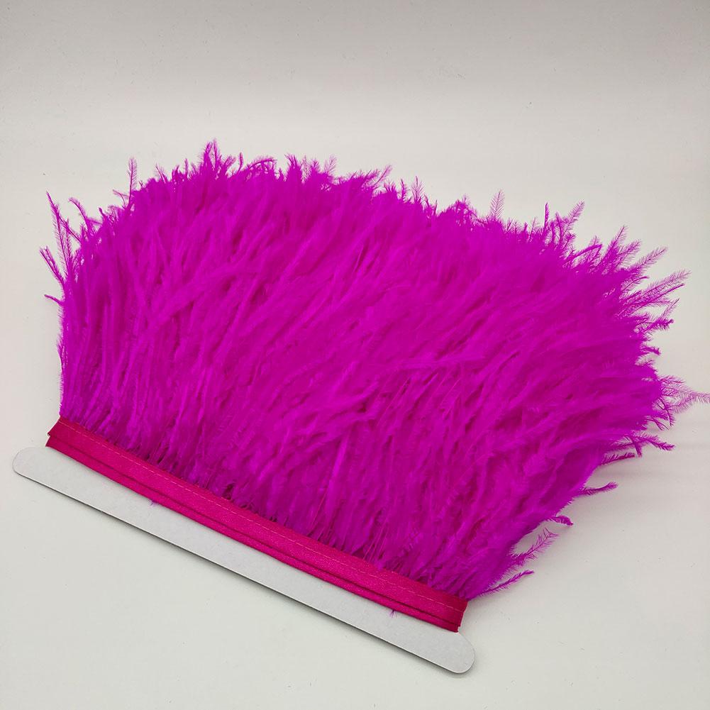 FeatherBeatiful 10 Yards Hohe Qualität Straußenfeder-Borte Fransen Federband 10-15CM/4-6 Zoll Breite Nähen Basteln Kostüme Dekoration