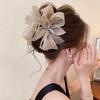 Korean Polka Dot Bow Claw Hair Clip - High-End Cloud Bubble Design for Women