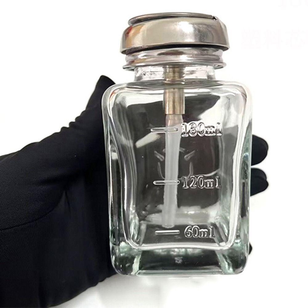 180ml/120ml Clear Refillable Bottle Glass Nail Polish Remover Bottle  Travel