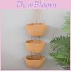 Three Layer Storage Shelf With Hanging Basket For Living Room Decor