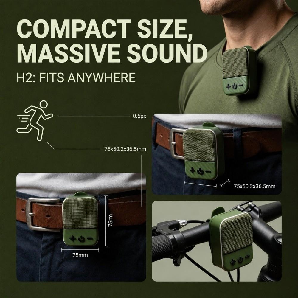 Wireless Mini Wireless Audio Speaker for Sports Running Hiking Outdoor Travel Gym Workout