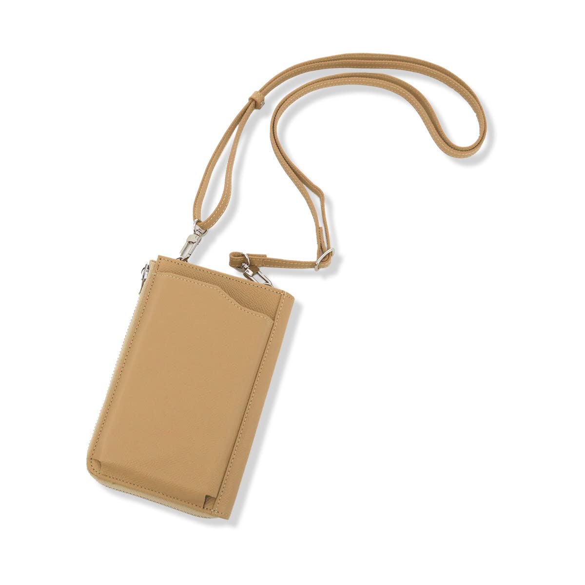 

Смартфон на плече Claudio SOX017 CLAUDIO Унісекс Чохол для смартфона Наплічна сумка-гаманець з натуральної шкіри Клатч Міні-клатч Бежевий [Sonne] бежевий