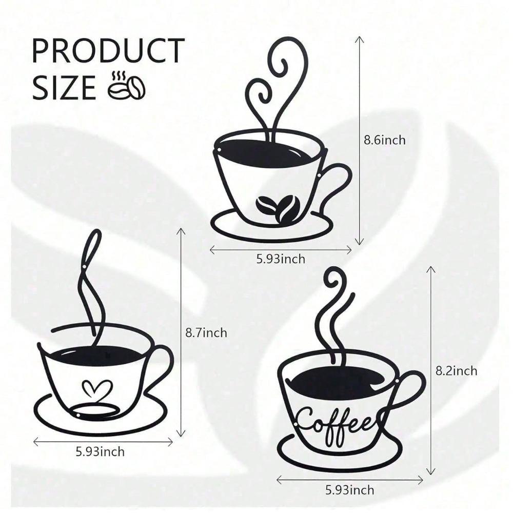 Vintage Metal Coffee Sign Retro Wall Decor Rustproof Cafe Art Farmhouse Kitchen Plaque Industrial Home Bar Aesthetic Unique Gift Housewarming Birthday