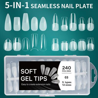 5-in-1 Nahtlose Nagelplatte Kreative Verlängerung