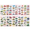 10Sheets/Set Kids Cute Cartoon Tattoo Stickers Transport Engineering Vehicle Cars Fake Temporary Tattoo Boys Gift