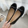 Spring Fashion Round Toe Flat Shoes Casual Leather Shoes Plus Size Women's Casual Bow Tie Women's Singles Shoes