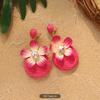 Handmade flower stud earrings - Bohemian style ear rings accessory
