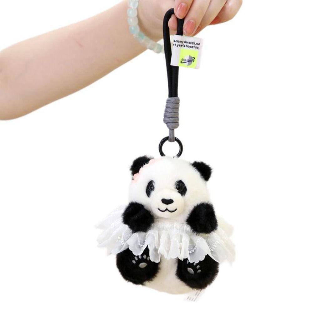 Jewelry Panda  Plush Toy Pendant PP Cotton Plush Creative Keyring  Children Gifts