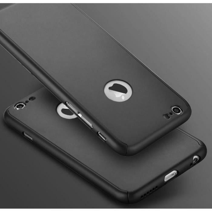 Coque de protection - PHONILLICO - iPhone 8 PLUS - Rigide - Protection intégrale - Noir