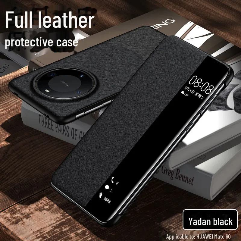 Recommended Magnetic Flip Cover for Huawei Mate60 Pro; All-inclusive, Smart Sleep Leather Case.