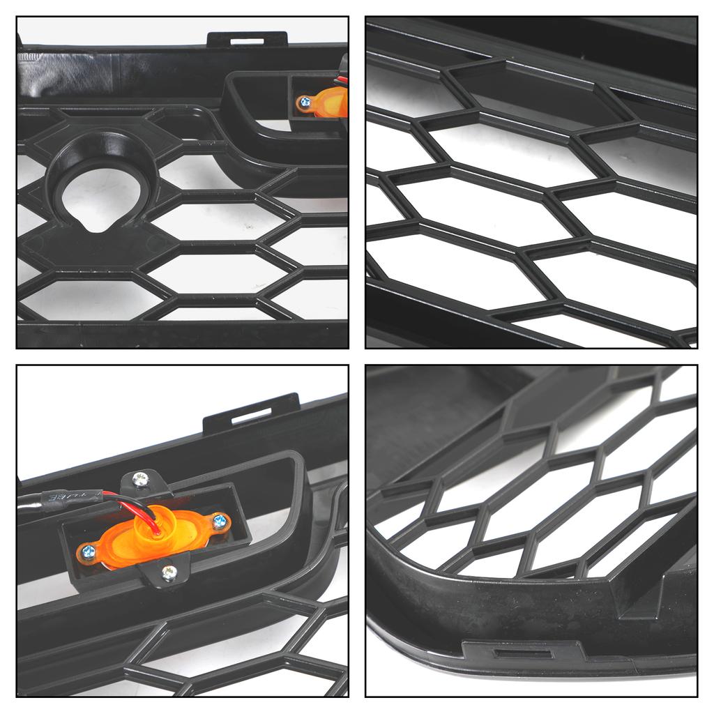 Matt Svart Främre Stötfångargrill med LED passar för Ford Transit MK8 2015-2018 Raptor